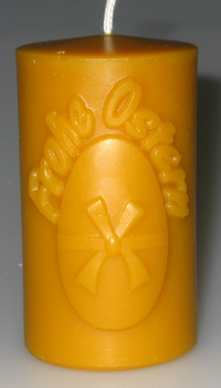Kerzenform: Stumpen mit Osterrei-Motiv (F-O-2-ger)